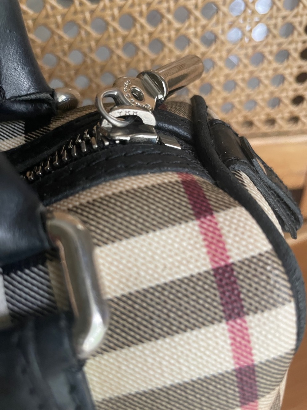 Burberry Mini Beige Plaid Satchel with Black Trim - Picture 2 of 11